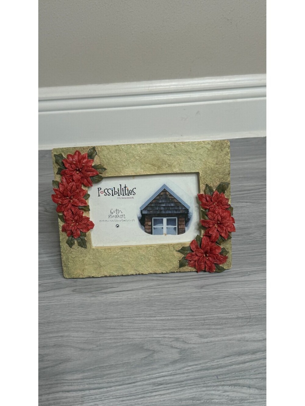Possibilities by Connoisseur 6x4 Poinsettia Christmas Picture Frame